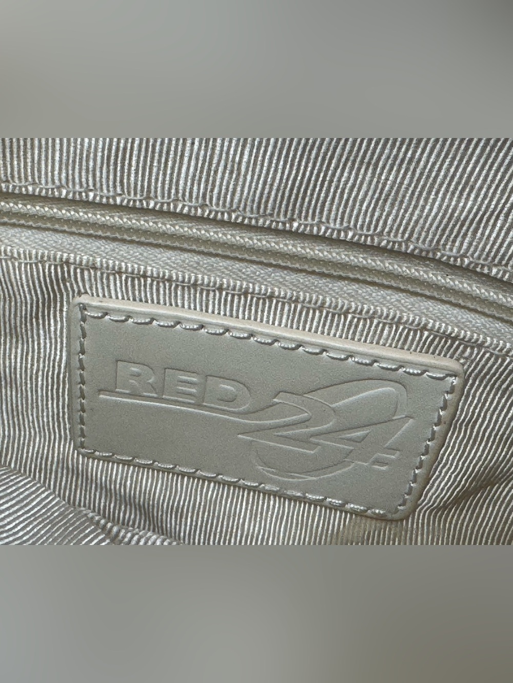 White Leather Football-Style Handbag Shoulder Bag - Customize for Your Team - Picture 6 of 9